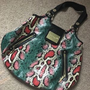 GORGEOUS Snakeskin Betsy Johnson shoulder bag